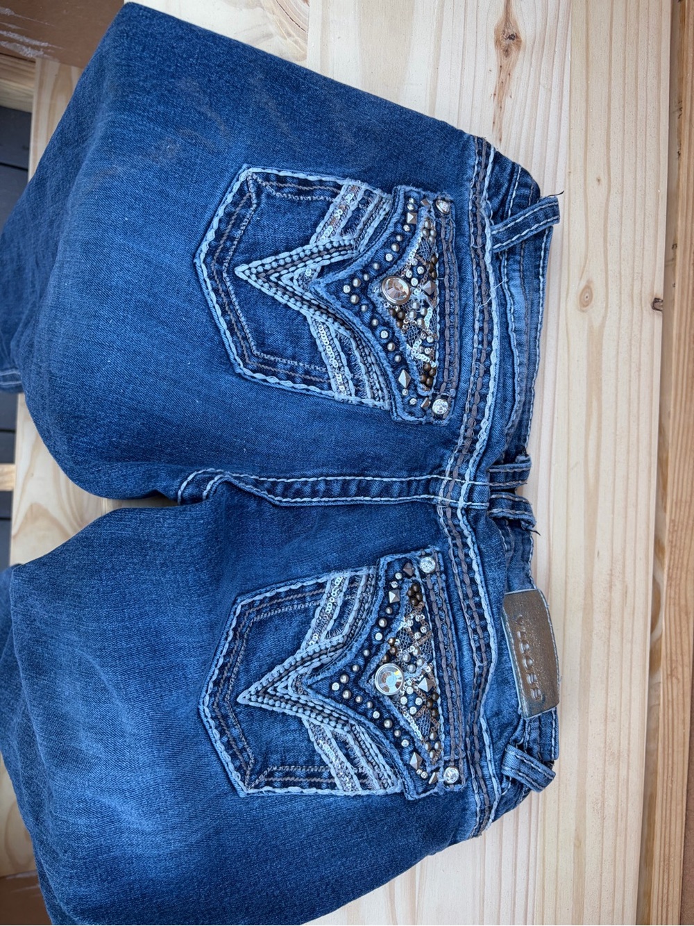 Embellished Dark Blue Women’s Jeans